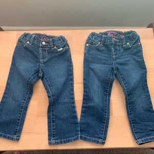 Two pair of girls Jeans